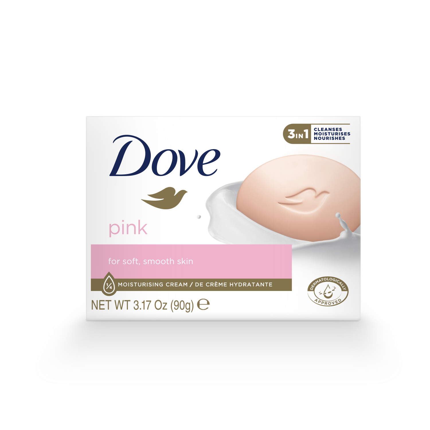 DOVE BS FB PINK BAR 48X90G